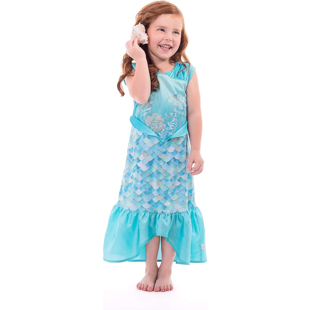 Little Adventures Mermaid Dress Up Costumes for Girls (XL7-9) - Machine Washable, No Glitter for Kids' Pretend Play and Party Dresses