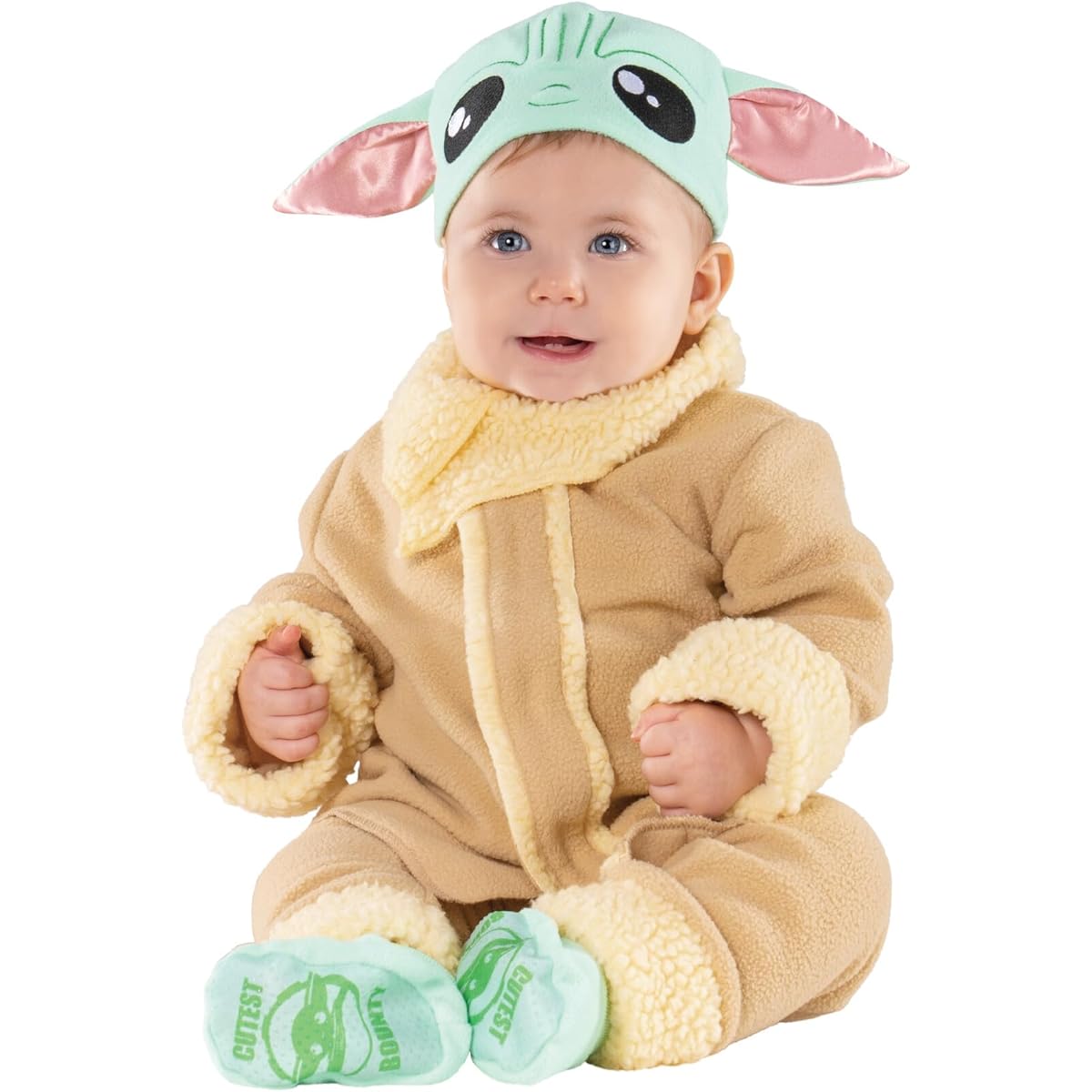 Star Wars Baby Grogu Costume - Mandalorian Infant Yoda Halloween Costume - Officially Licensed 12/18 Months