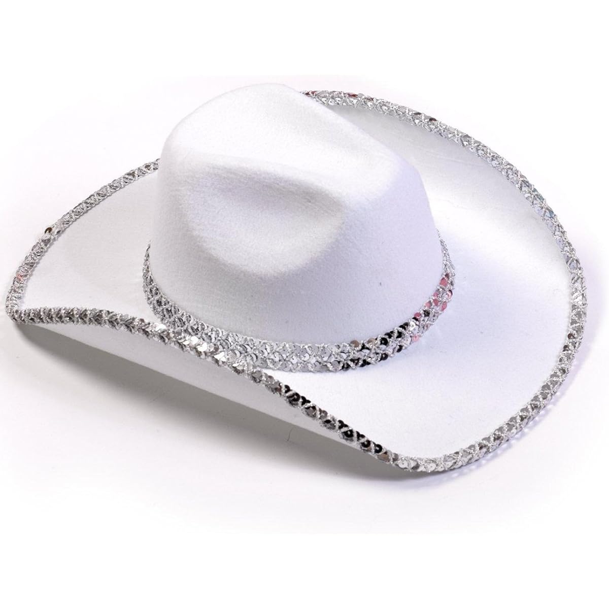 Fun World 32608 White Sequin Cowboy Hat - Child