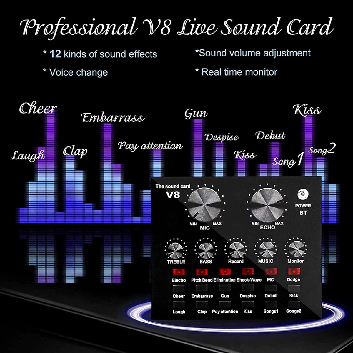 Condenser microphone set for mixer recording, metal shock mount, for studio recording & broadcasting, for recording, live broadcasting, karaoke singing