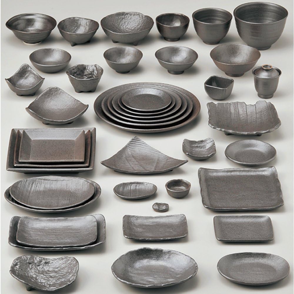 Yamashita Craft Black Nanban Cloth Grain 10.0 Round Plate 31×31×3cm 11505190