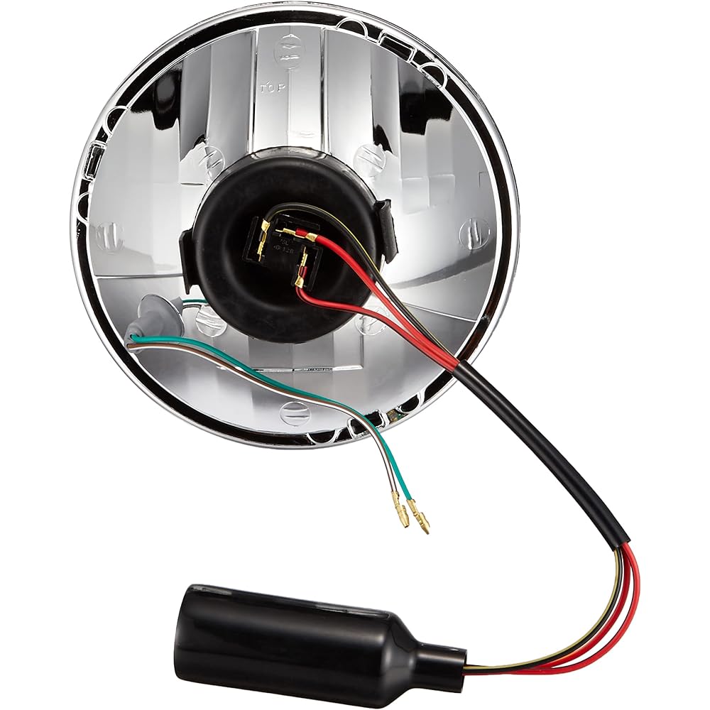 PMC Brightec Headlamp Series Multi-Reflector Headlight Round Type with Inner Rim Headlight Compatible Type Smoke Black Lens 71-0099