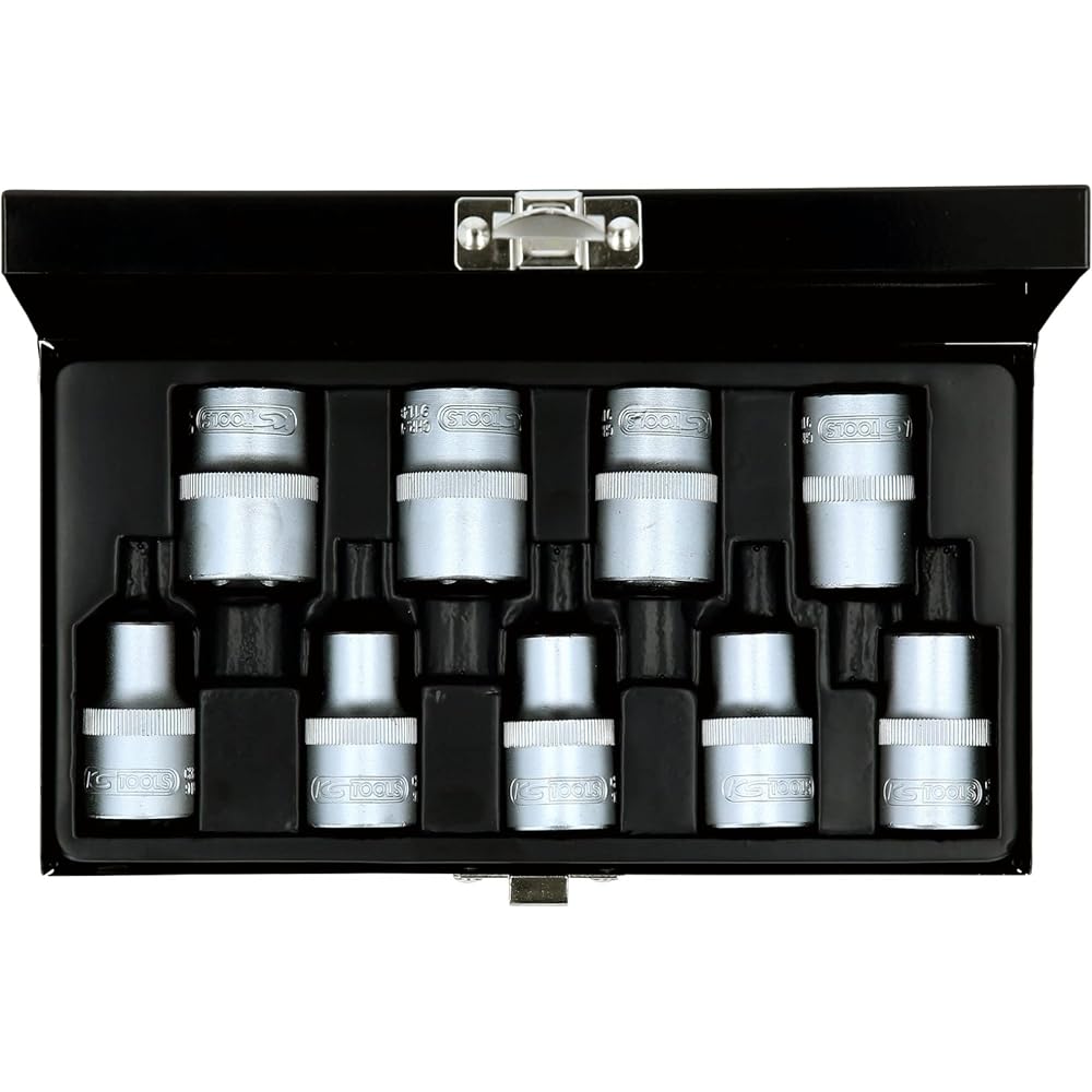 KS TOOLS 1/2" TX E Socket set 9 pcs E10-E24 1/2" TX E Socket set 9 pcs E10-E24 911.4410