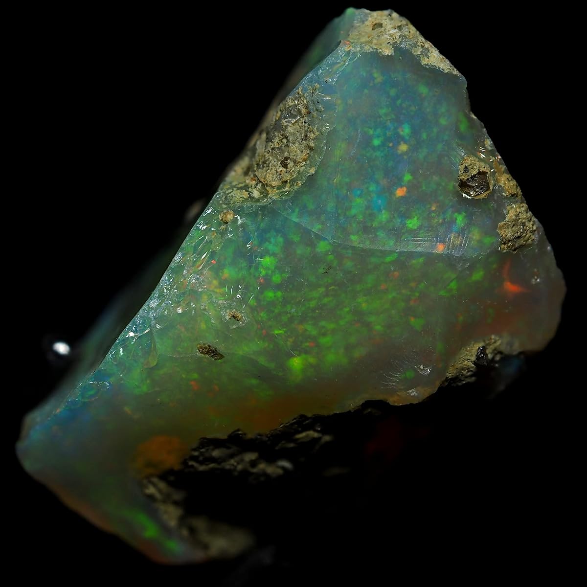 [N2 stone Natural] Natural mineral precious opal (opal stone/precious opal) / gemstone rough | (1034 | "One of a kind" approx. 9ct [long side 18mm] | Origin: Welo, Ethiopia)