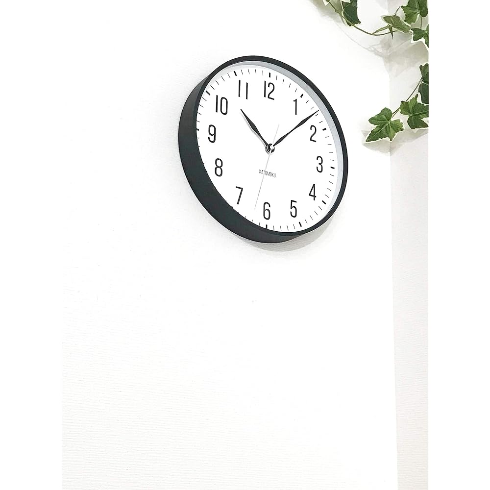 KATOMOKU plywood clock 19 km-111BRC Black Radio Clock Continuous Second Hand φ304mm
