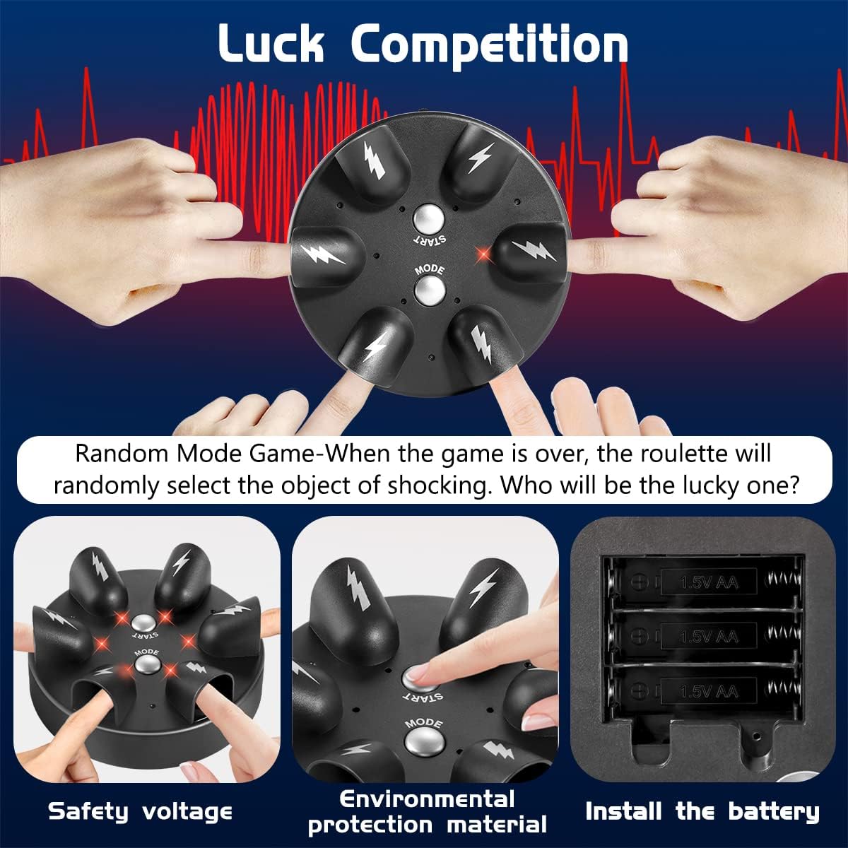 floor88 Lie Detector, Funny Shocking Shot Shocking Roulette Shot Reload Shock Game Fate! Party Drinking Game Roulette Shot