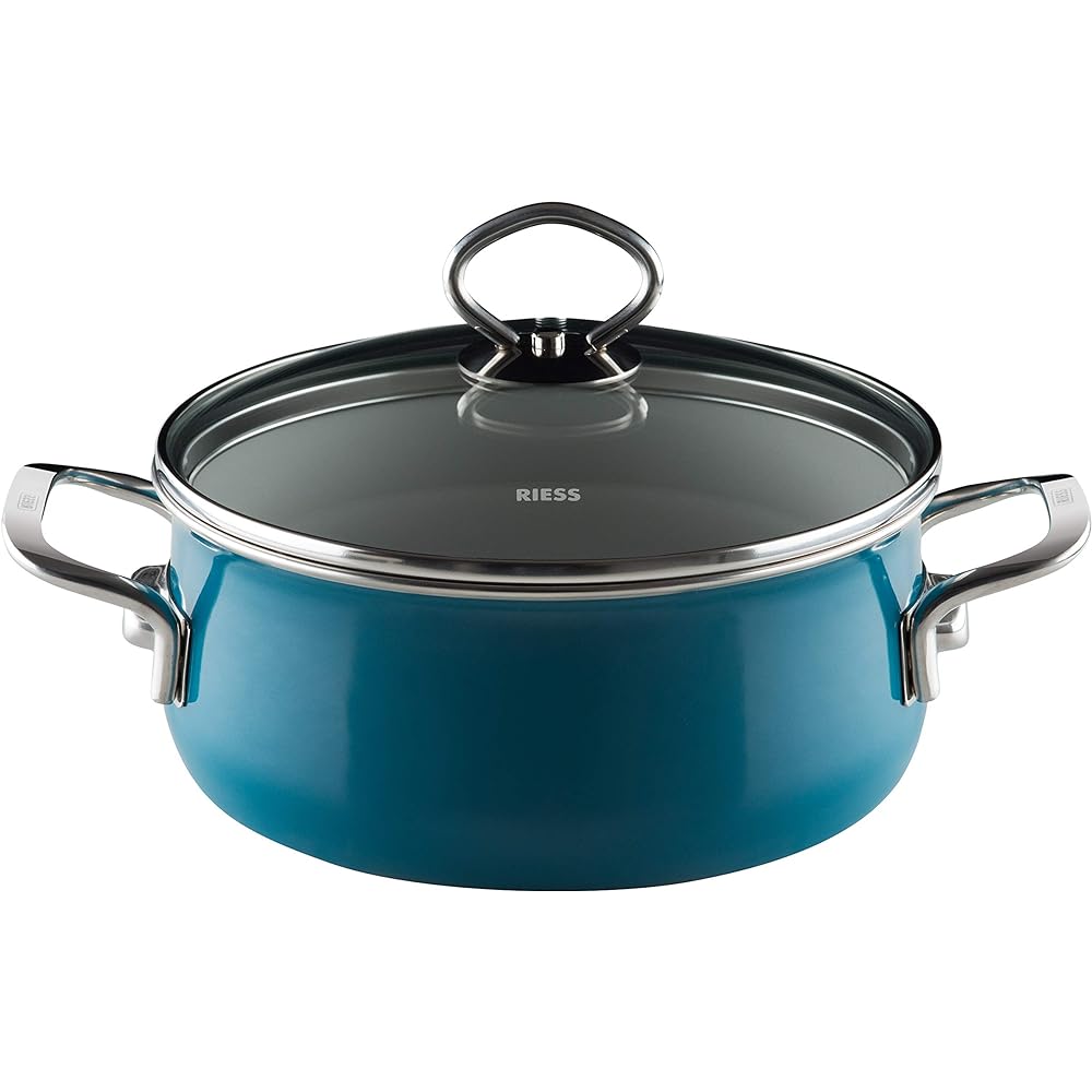 RIESS Two-handed pot VERDE 1kg casserole m.Glasdeck 24cm 4L 0711-013