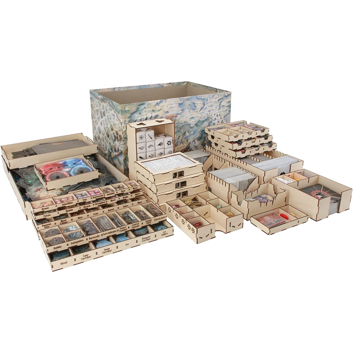 Game Organizer Compatible with Frosthaven (Monster Tray Version)