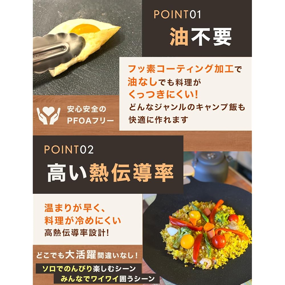 awnec Multi Griddle 33cm IH Compatible Handle Case Iron Plate