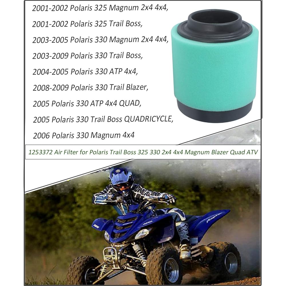 1253372 Air Filter Pre-Filter Kit for 2001-2009 Polaris Trail Boss 325 330 2x4 4x4 Magnum Blazer Quad ATV