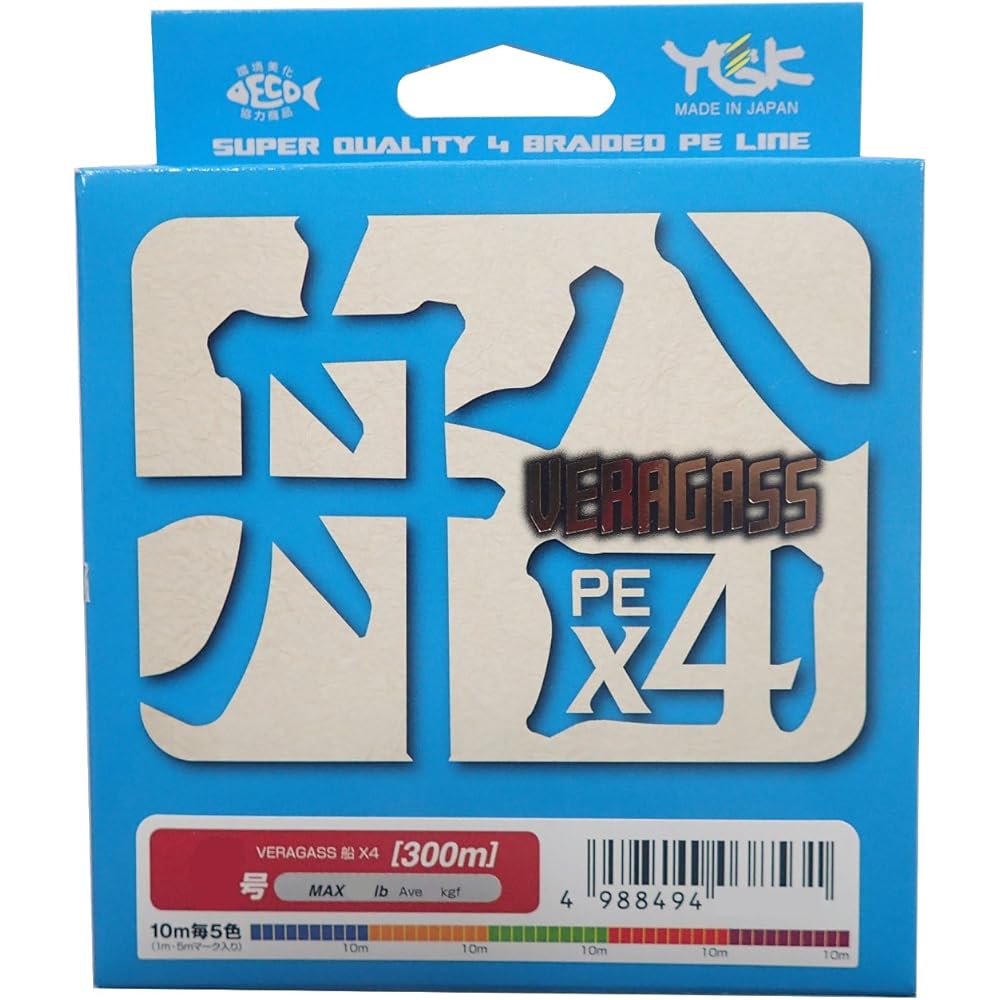 Yotsuami (YGK) PE line Vera gas ship X4 300m 4 pieces