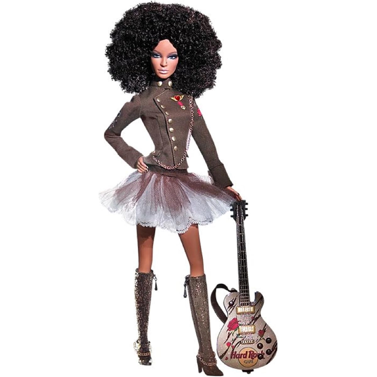 Hard Rock Cafe compatible to Barbie Doll Gold Label + Collector Pin African American