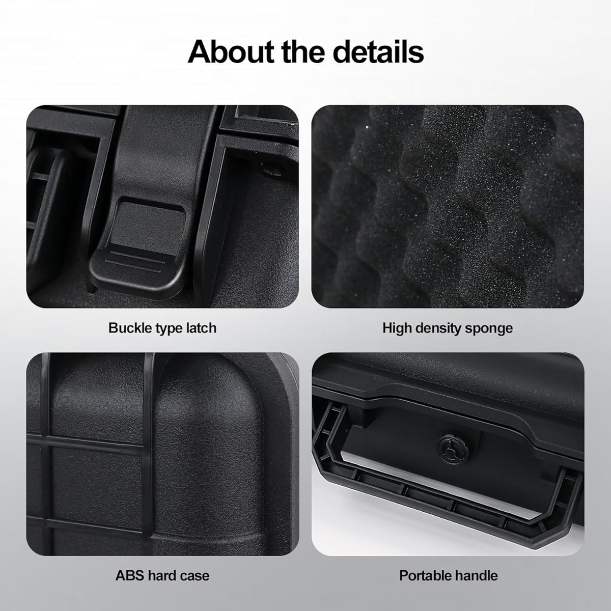 Liyirui Microphone Portable Storage Case Foam Storage Case Pre-diced DIY Shape Portable Case Portable Case for Microphone Waterproof Anti-drop Tool Safety Box Travel Going Out