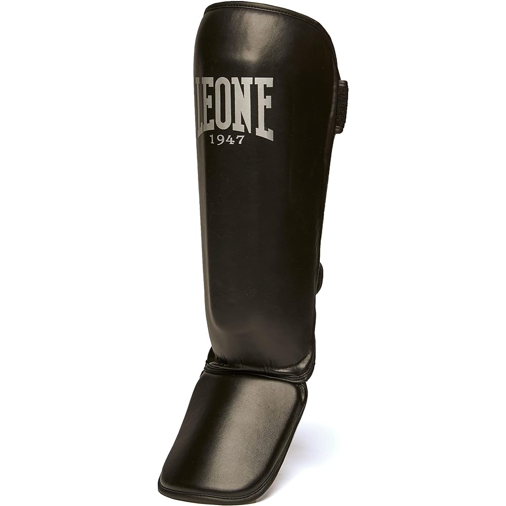 LEONE 1947 Martial Arts Kickboxing MMA Shin Guard Unisex [SMART] Leggings EVA100% Padded Black PT135 [Genuine Product]