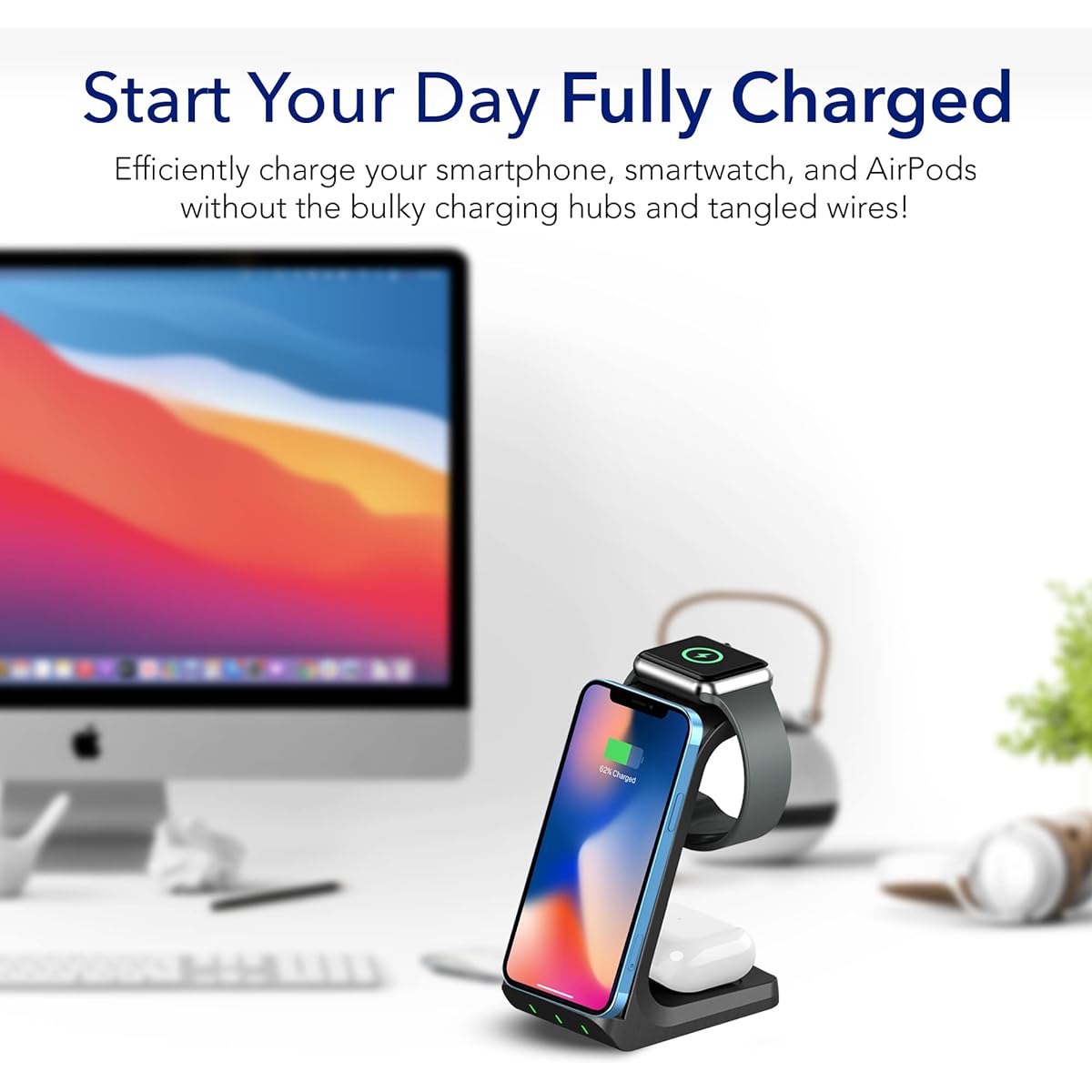 3-in-1 15W charger stand