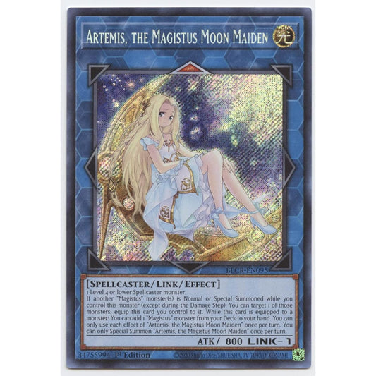 Artemis the Magician Moon Maiden BLCR-EN095 Secret Rare 1st Edition