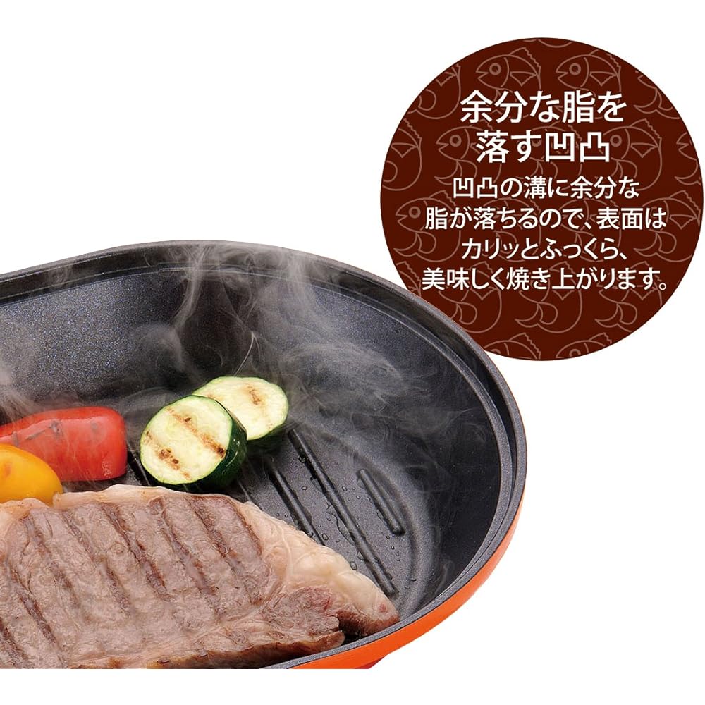 Wahei Freiz Frying Pan, Grill Pan, Easy Fish Pan, Kongarian, 22 x 32 cm, With Lid, Diamond Coat, For Gas Fire Only KM-8767