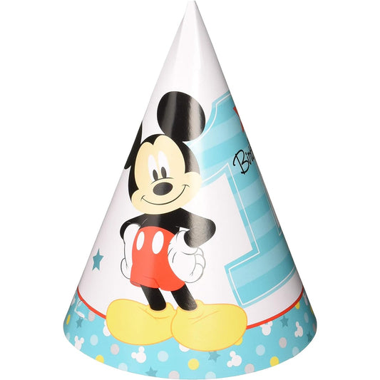 (1) - Amscan Disney Mickey's Fun to Be One Paper Cone Hats Childrens-Party