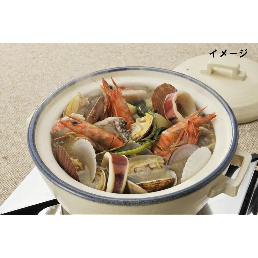 Santo Banko Ware Earthen Pot Off-White 14195 Casual No. 9 Casserole