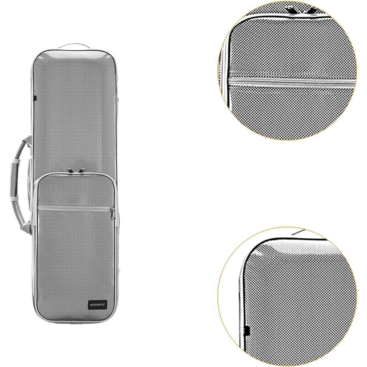 Deevoka Violin Case Fiddle Handbag Full Size 4/4 Dustproof Backpack Music Tools Instrument Bag Violin Backpack, Argent