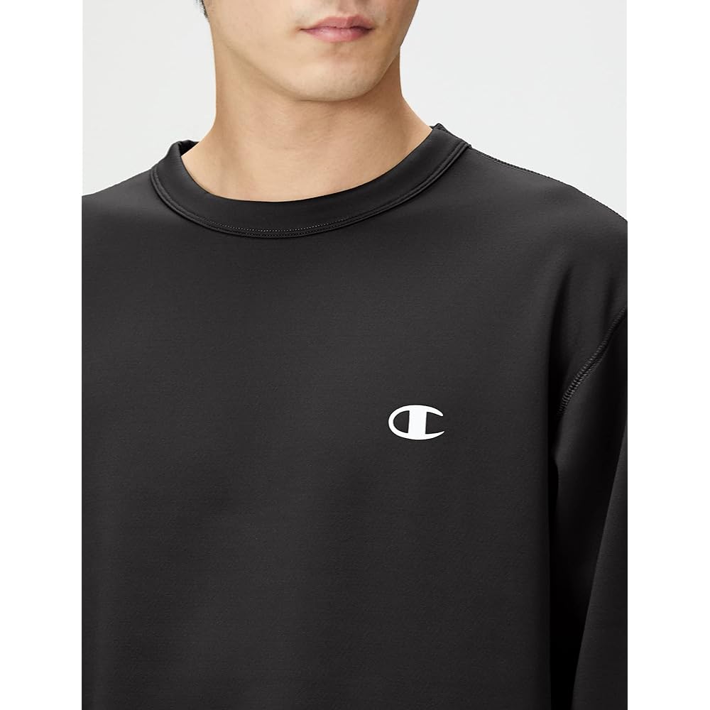 Champion C8-WS001 Men's Sweatshirt, Long Sleeve, One Point Logo, Crew Neck Sweatshirt