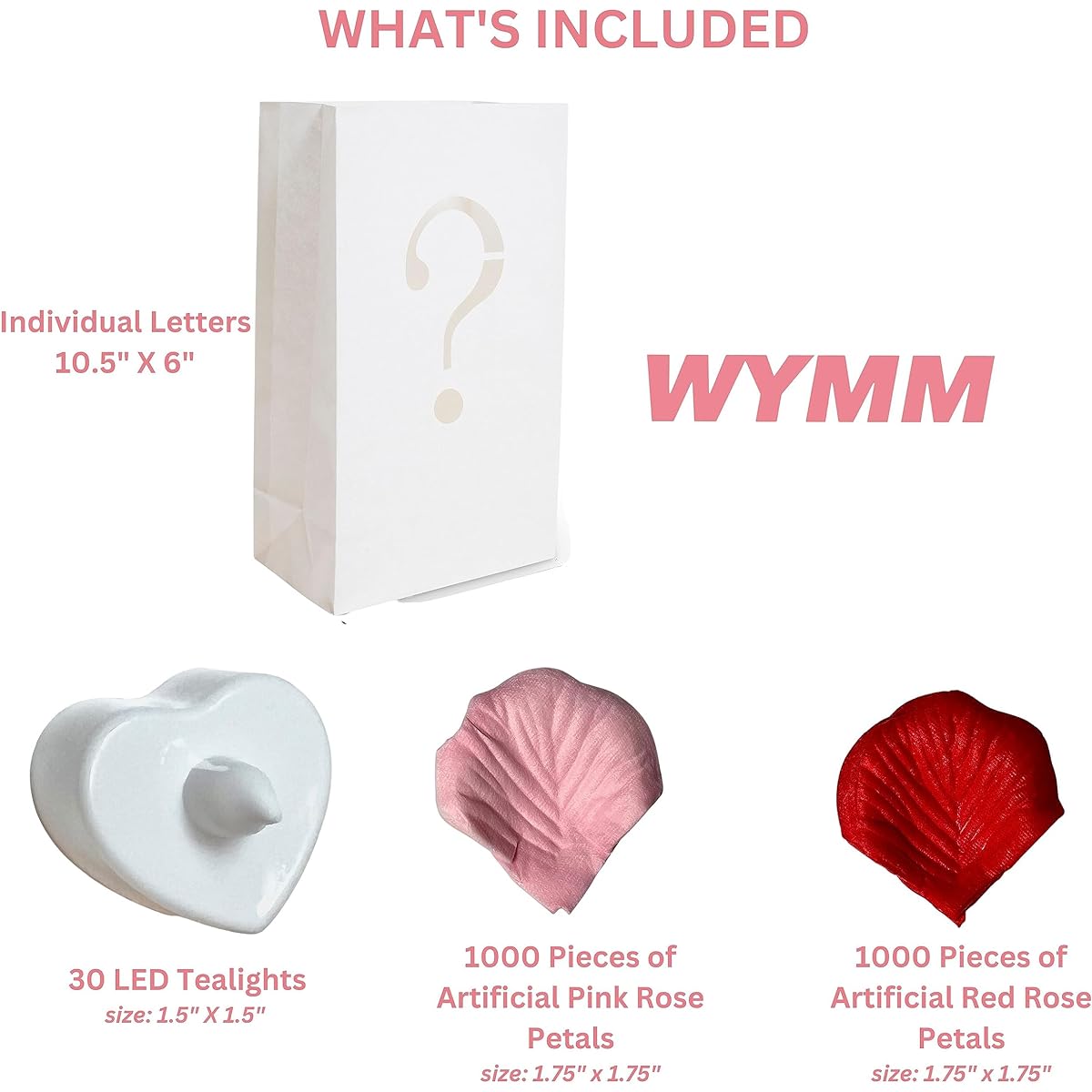 WYMM "¿QUIERES CASARTE CONMIGO?" Marry Me Light Up Letters Spanish | Will You Marry Me Sign | Romantic Proposal Decoration with LED Lights and Rose Petals