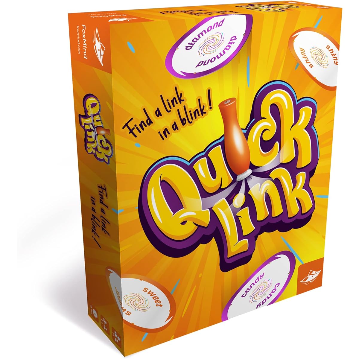 FoxMind Quick Link Word Game Smart and Fun Party Game for Family and Friends