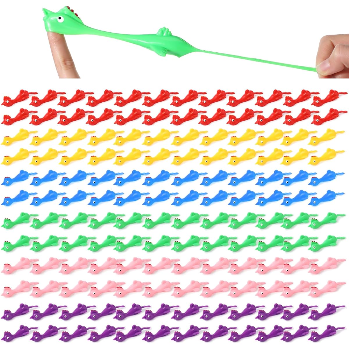 240 Pieces Slingshot Chicken Finger Toys, Rubber Slingshot Toys Chickens Flying Turkey for Kids Birthday Carnival Party Stretch Relax Game Toys Back to School Supplies Halloween Party Favors