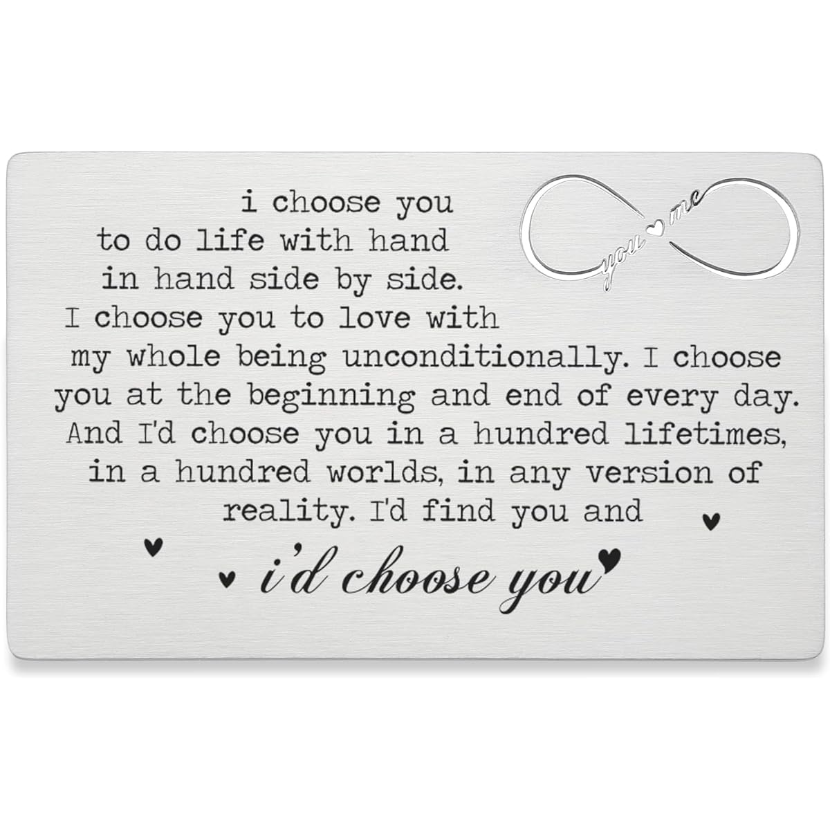 Wallet Card Love Note I Love You Note Card Anniversary Wallet Card Husband Gift Boyfriend Husband Gift Valentine's Day Birthday Christmas Gift Romantic Gift for Him or Her RC05
