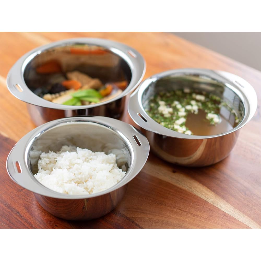 Miyazaki Seisakusho Jutoku Pot Pot Set Sauce Pot (16/18/20cm) Dual-purpose Lid One Hand Handle JN-ST-1