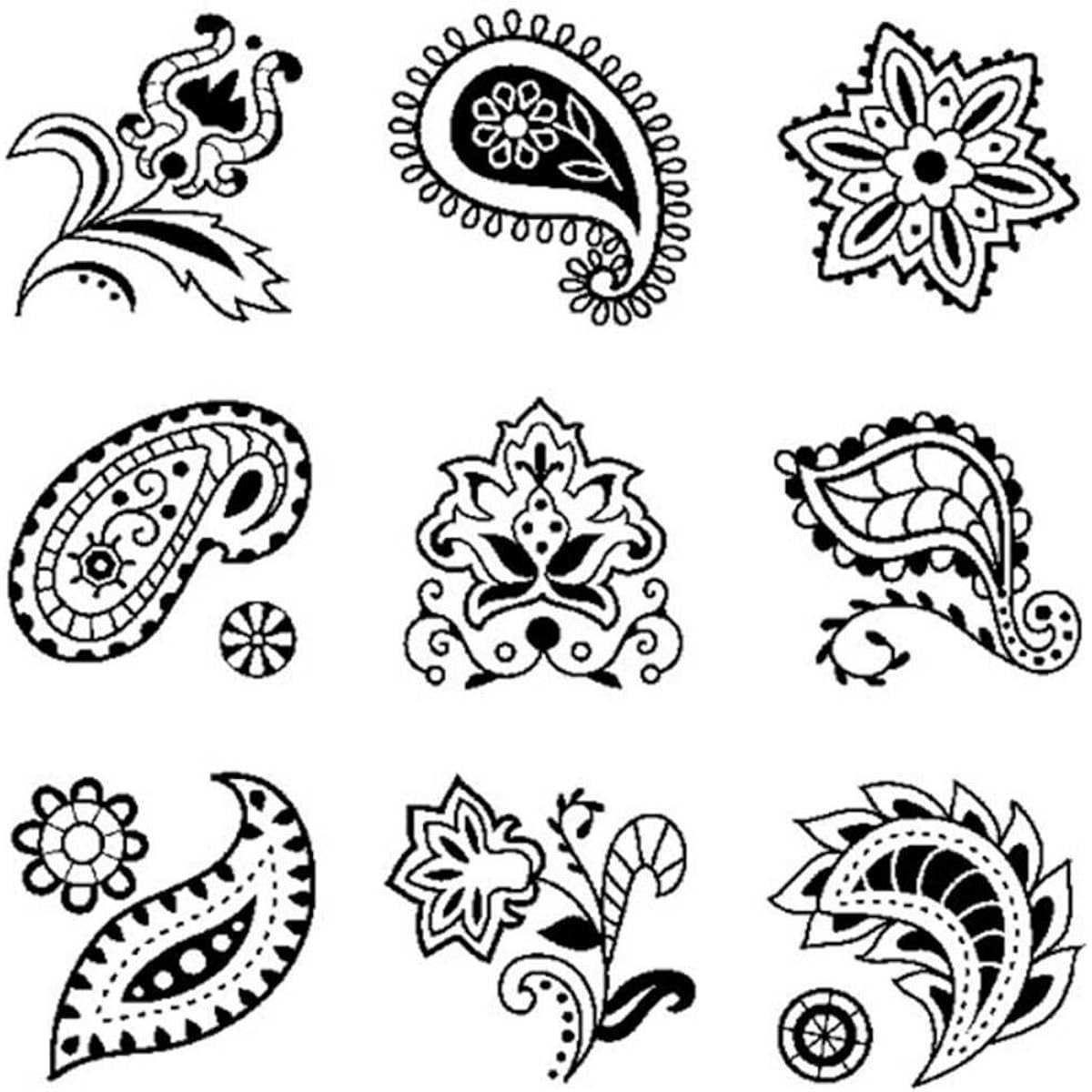 Inkadinkado Inchie Clear Stamp 4" x 4" Sheet Crazy Paisley