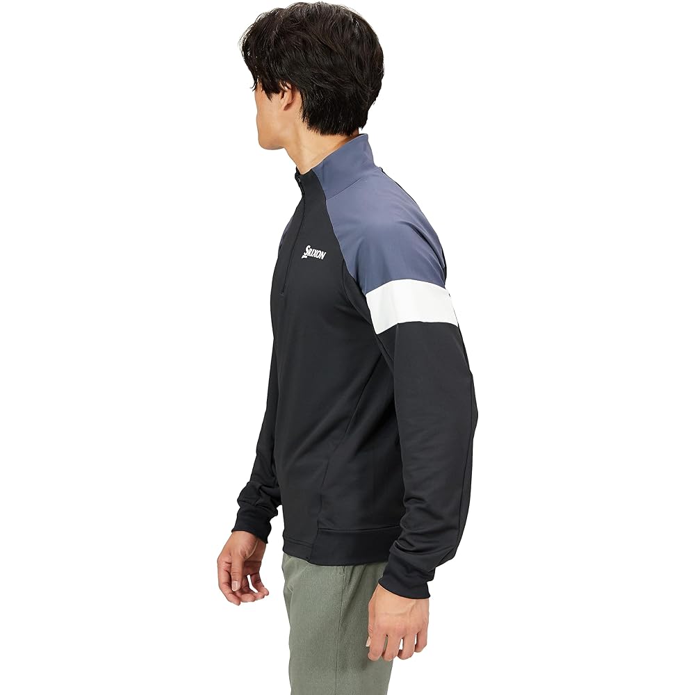 [SRIXON] Half-zip cut and sew [Co-developed with Matsuyama Pro] Partial sweat absorption, partial water repellency, stretch, comfortable swing, golf RGMWJL53 Men's