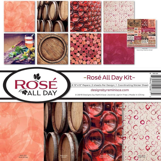 Reminisce Rosé All Day Scrapbook Collection Kit Multicolor Palette 12 x 12 inches