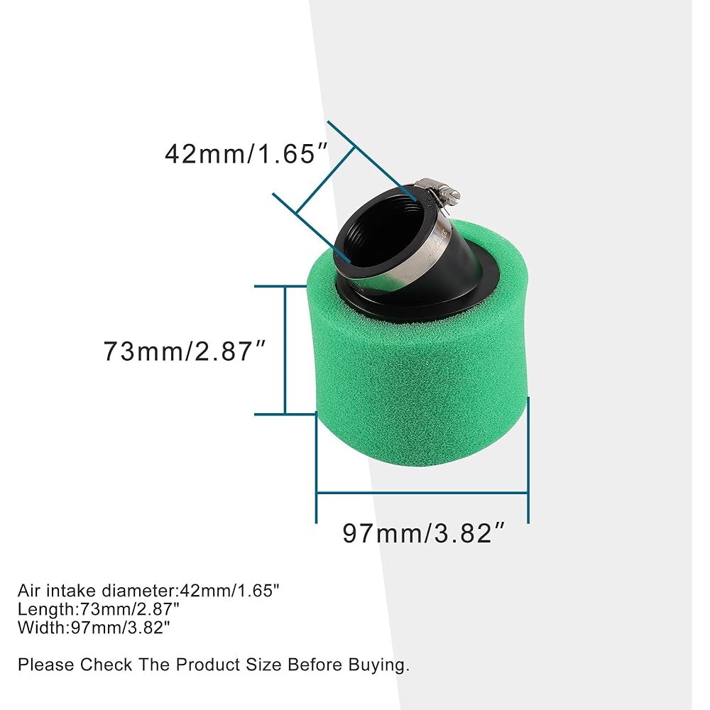 GOOFIT 42mm Vent Foam Air Filter Replacement for 4 Stroke 125cc 150cc 200cc 250cc CRF KLX Dirt Bike Motorcycle ATV Scooter Quad Go Kart