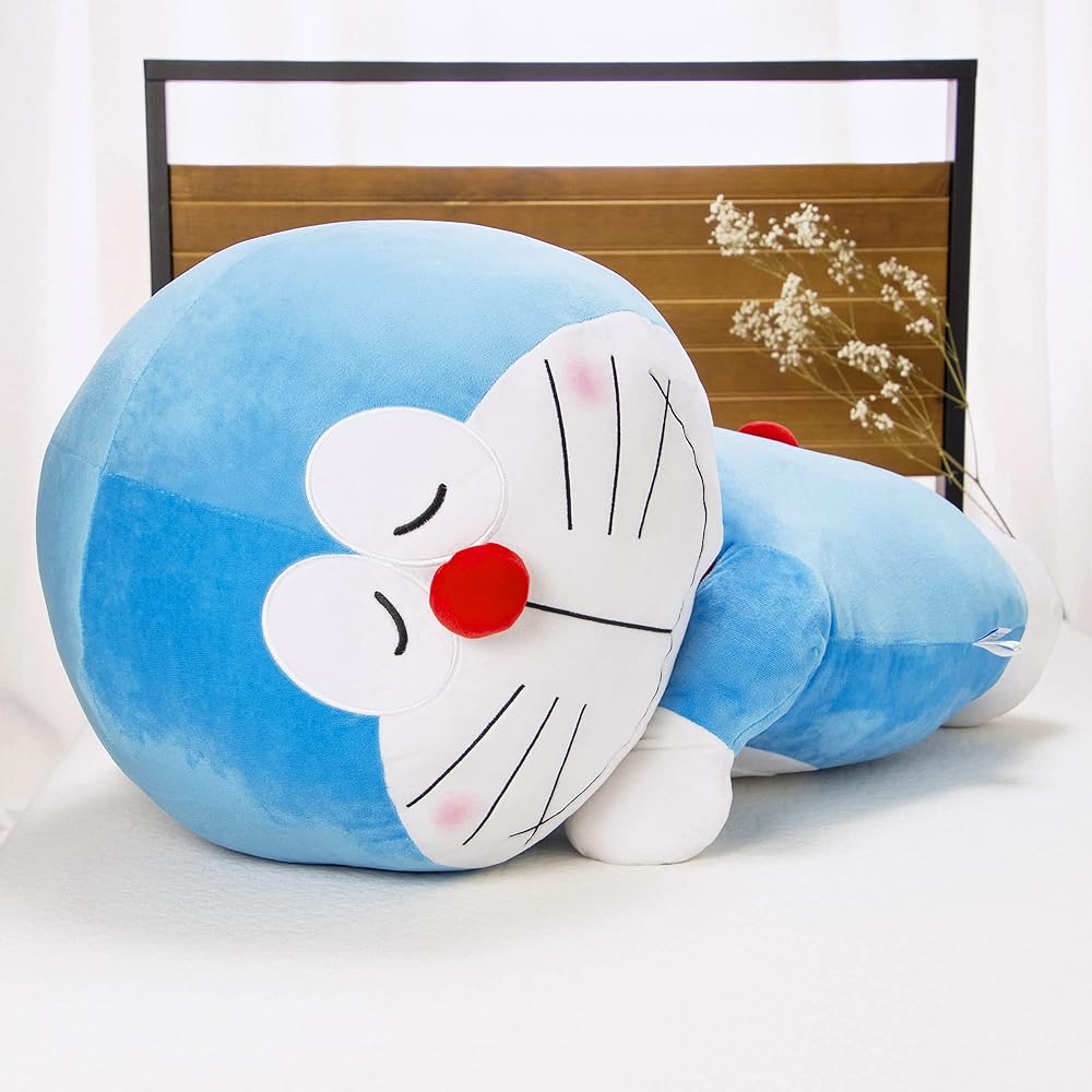MORIPiLO Body Pillow for Children and Adults Extra Large Size Doraemon Blue Approx. 90cm [Official Character Goods] Fluffy Plush Cushion Shogakukan 4620224