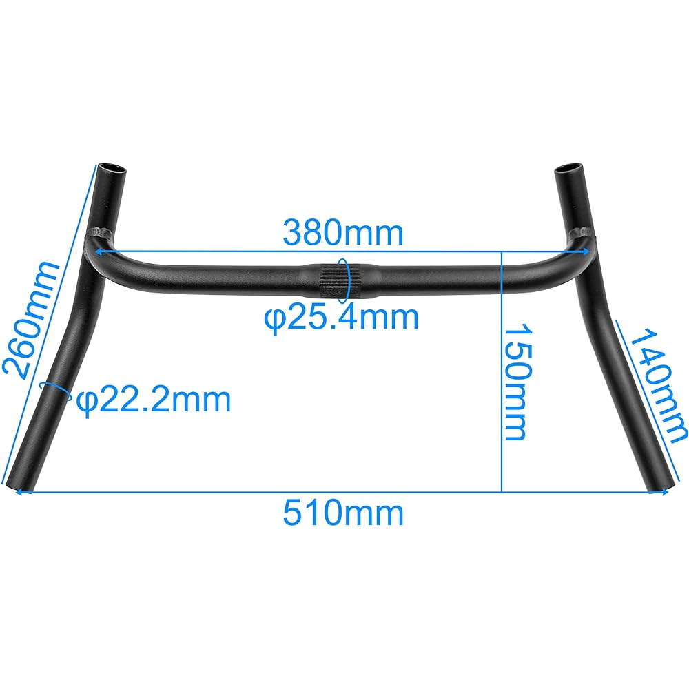 WEERAS Bicycle Handlebar Aluminum Alloy Professional External Swing Angle Handle, Suitable for Touring Bikes, Long Time Riding.