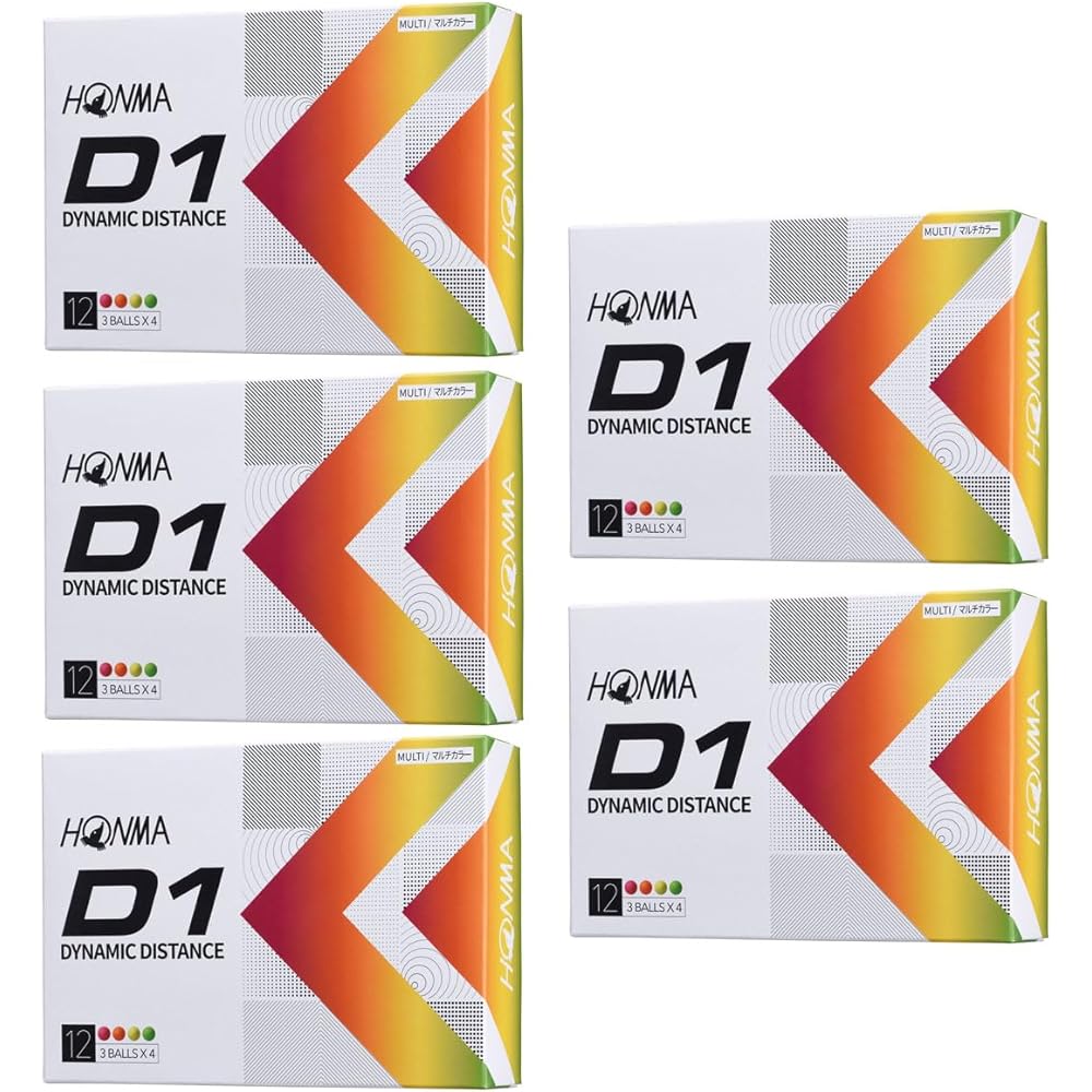 Honma Golf HONMA Ball D1 Ball 2022 Model 5 Dozen Set 5 Dozen (60 pieces)
