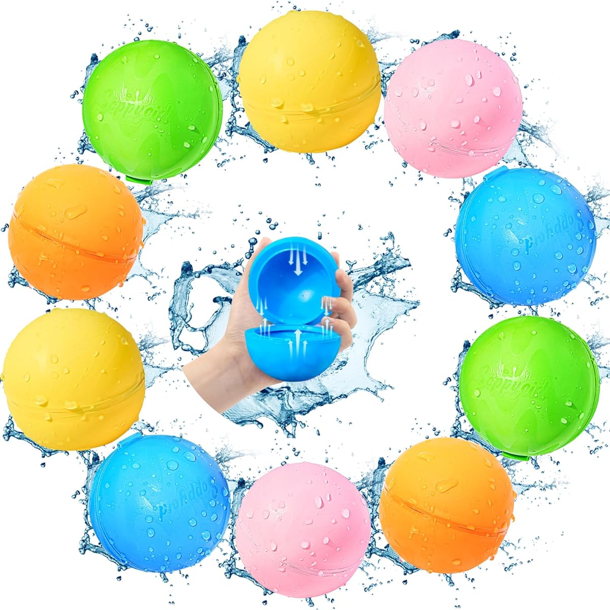 SOPPYCID Reusable Water Balloons Pool Beach Toys (10pcs)