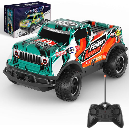 Remote Control Car 1/24 Scale Model Racing Car Toys Kids and Boys RC Car with Cool LED Lights Hobby RC Car Toys Birthday Gift for 3 4 5 6 7 8 Year Old Boys/Girls