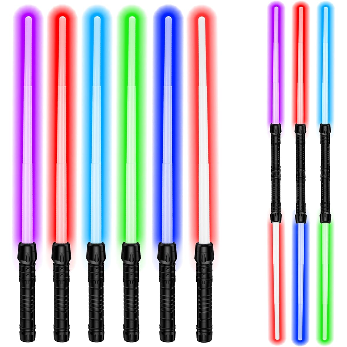 Lightsabers for Kids 6 Pack Light Up Saber Gift Set Birthday Party Favors