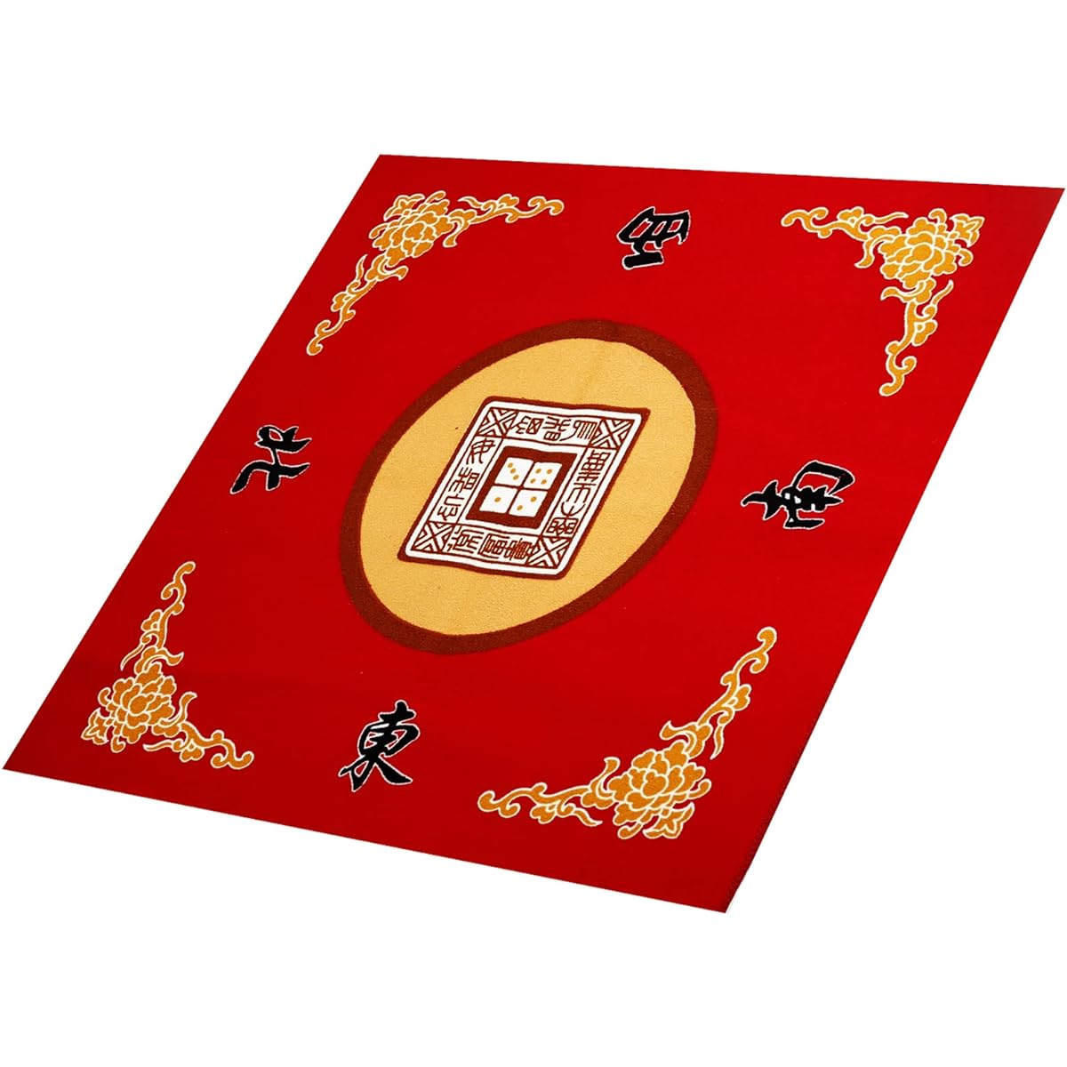 Mahjong Mat Non-Slip Noise Reduction Table Cover Rubber Non-Slip Mahjong Table Mat with Bag for Mahjong Pay-Gow Poker Dominoes Tiles Cards Games Table Cover