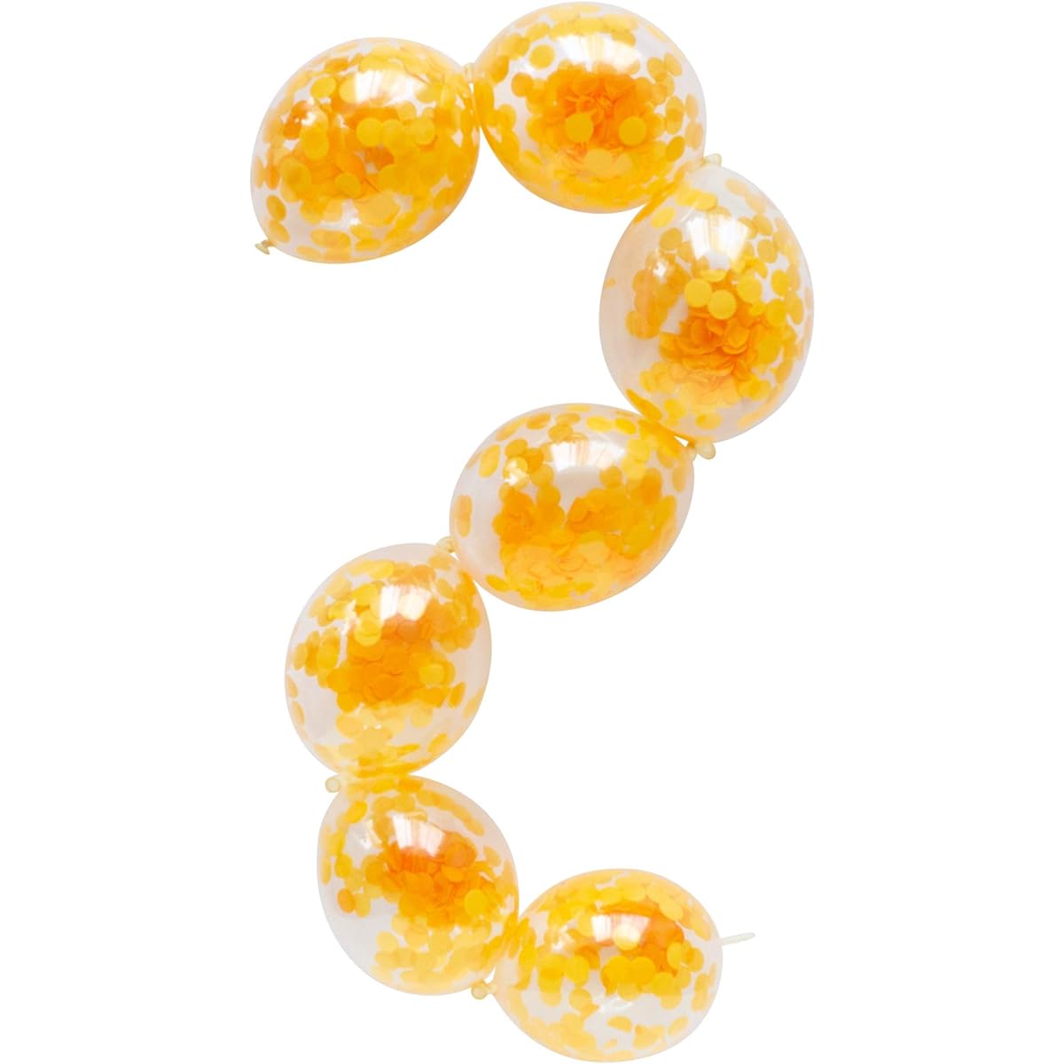 Linkking Confetti Balloons Plain Rainbow Balloons Party Garland Birthday Party Set Balloon Decorations (Orange)