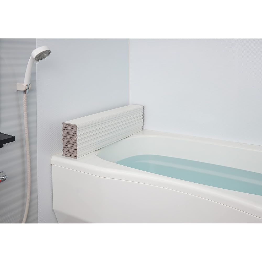 Mie Sangyo Bath Lid Foldable Ag Antibacterial White 800 x 1518mm W-15_W