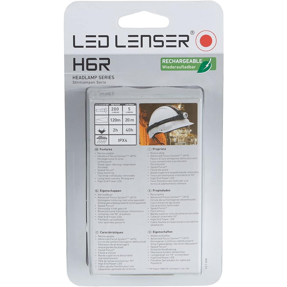 Ledlenser LED Headlight H6R Rechargeable Headlight Alkaline Battery Usable Focus Simple Packaging 7396-R [Japanese Genuine Product]