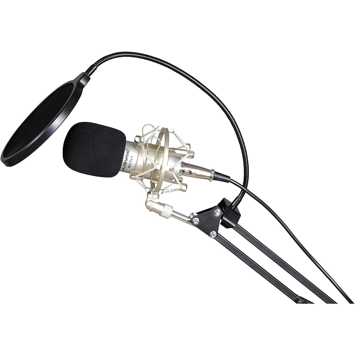 MUSYSIC Studio Recording Kit Webcast Bundle 4 Channel Mixer with USB Interface MU-M4KIT