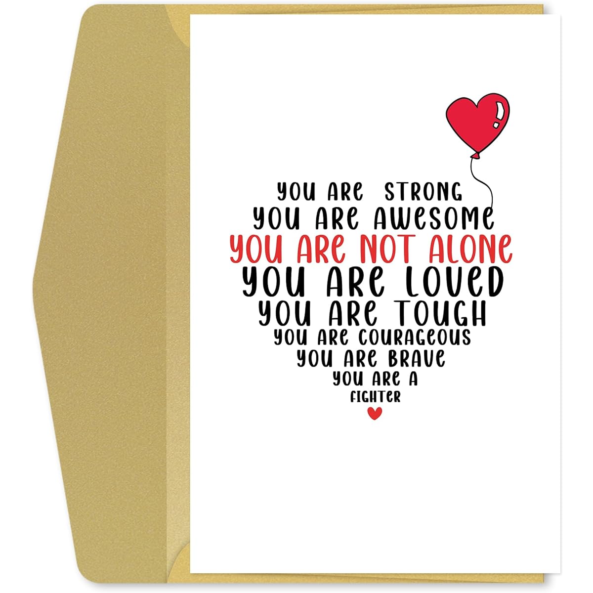 OfficeKolor Encouragement Cards, Affirmation Cards, Thinking Of You Cards, Support Cards, Patient Uplifting Cards, Inspirational Cards for Friends - You are not Alone