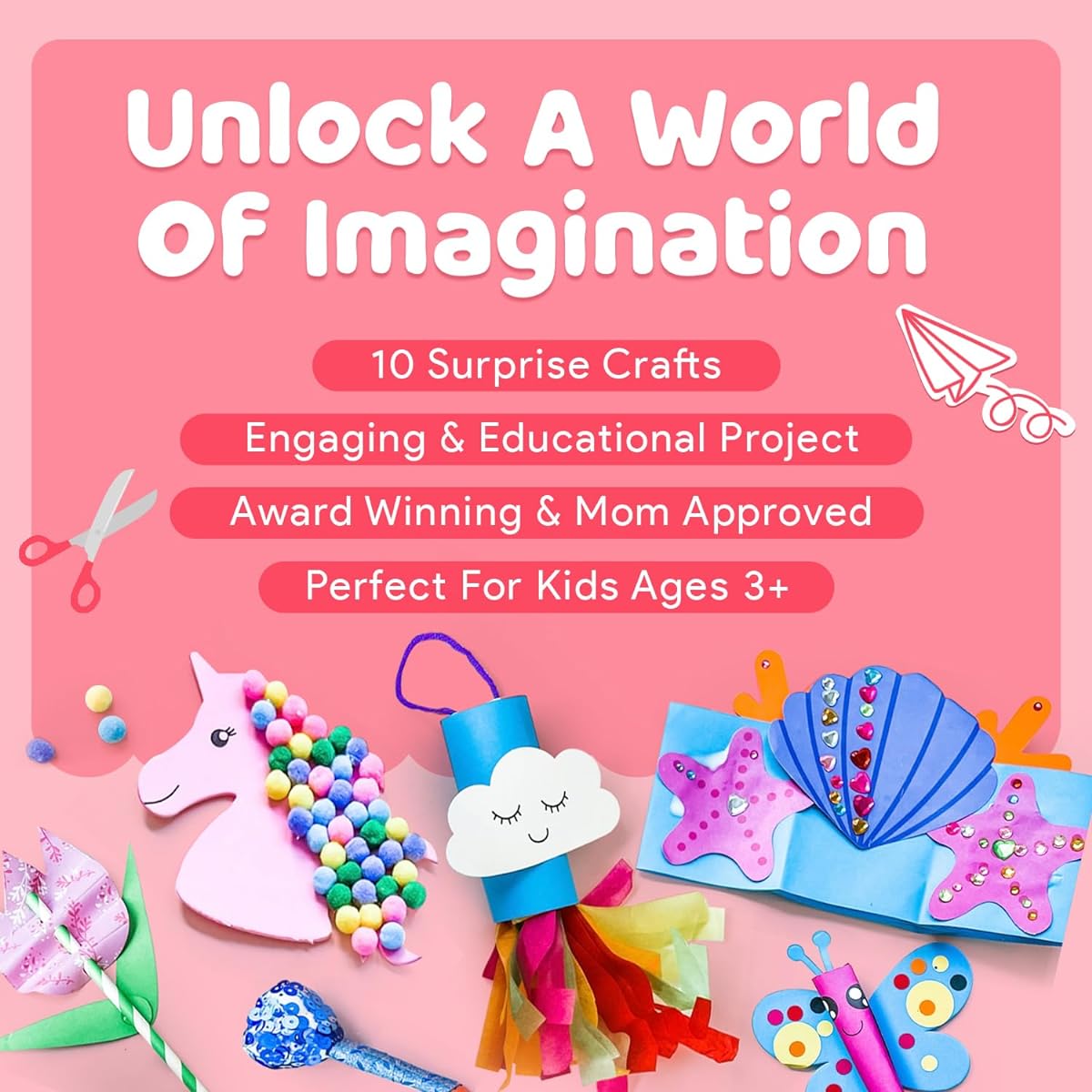 Mumaloo Arts Crafts for Girls, Christmas Gifts for Kids, Kids Craft Kit, Unicorn Toys, Mermaid Toys, Unicorn Gifts for Girls Age 6-8, Arts & Crafts for Kids 4-6, Kids Crafts Ages 4-8, Craft Toys