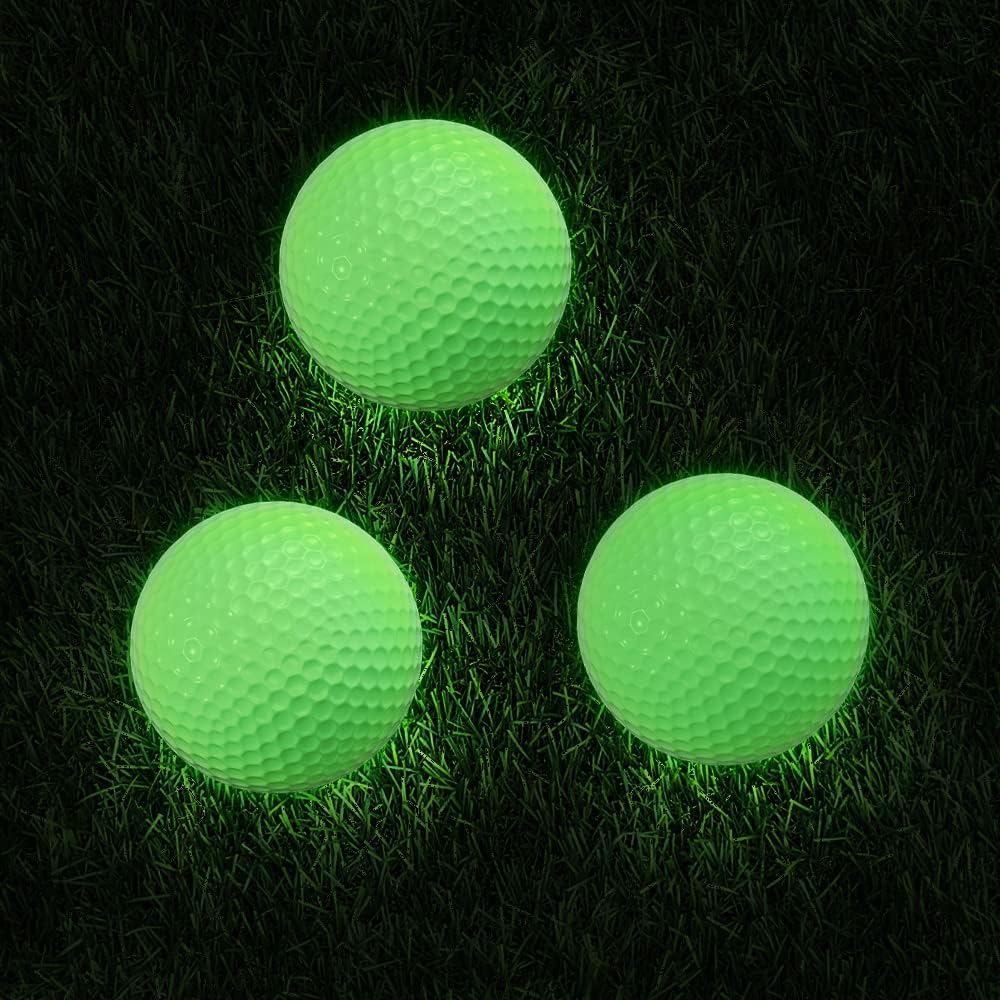 MITUKE Night Golf Ball Fluorescent Golf Ball [2021 New Golf Practice Ball] Golf Ball Night Golf Fluorescent Color (12 pieces)