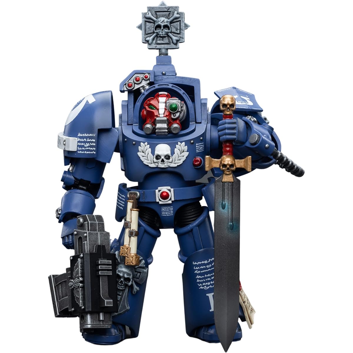 JoyToy 1/18 Warhammer 40,000 Action Figure Ultramarine Terminator Sergeant Terconon Collection Model 4.2 Inch