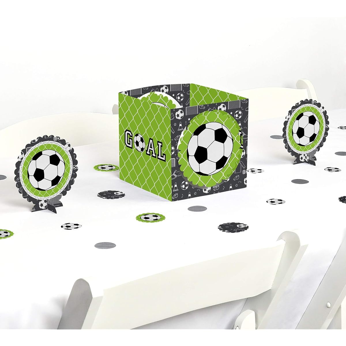 GOAAAL - Soccer - Birthday Party or Baby Shower Centrepiece & Table Decoration Kit